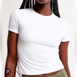 Abercrombie White Seamless Baby Tee